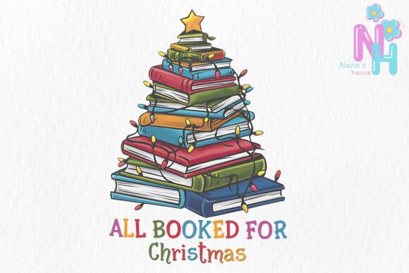All Booked for Christmas Sublimation: Illustrations Review