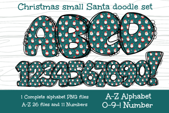 Christmas Alphabet Doodle Png Letter Illustrations