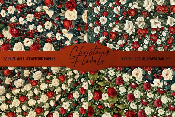 Christmas Floral Illustrations for Branding