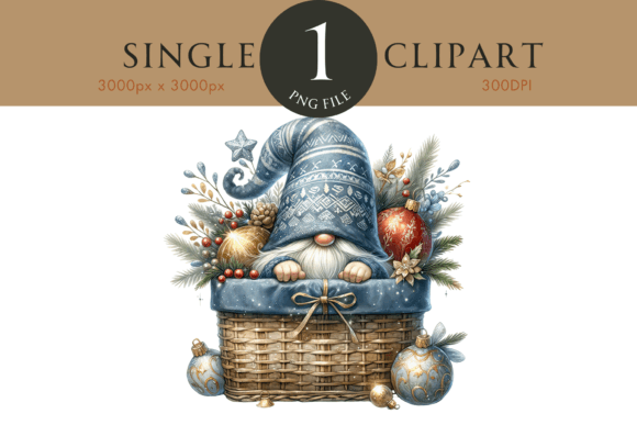 Christmas Gnome Clipart Watercolor PNG Review