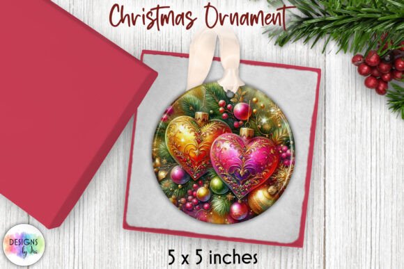 Elegant Christmas Ornament Sublimation Illustrations