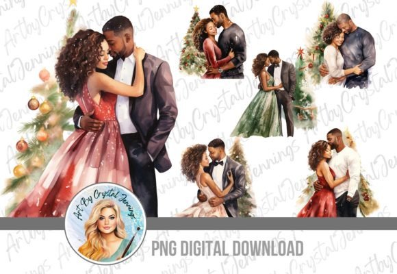 Holiday Christmas Tree Black Couple PNG Review