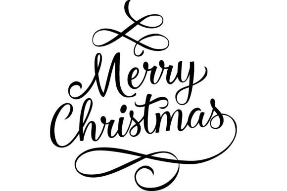 Merry Christmas Lettering: Festive Illustrations