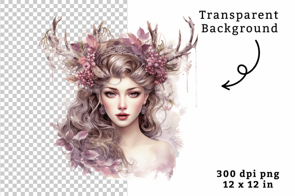 Purple Christmas Girl Sublimation: Illustrations for Blogs