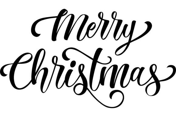 Review: Merry Christmas Lettering over White Bac