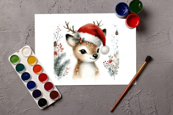 Review: Watercolor Christmas Cute Deer Embroidery Design