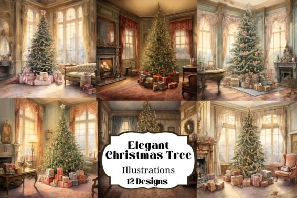 Reviewing 12 Elegant Christmas Tree Illustrations