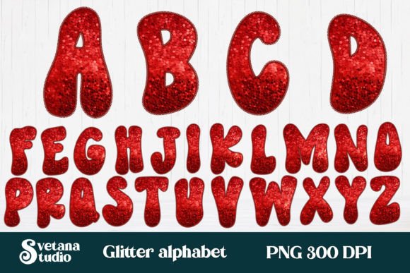 Reviewing Red Christmas Glitter Alphabet Clipart for Stitching