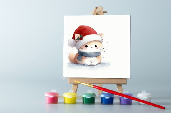 Reviewing Watercolor Christmas Cute Cat for Holiday Stitching
