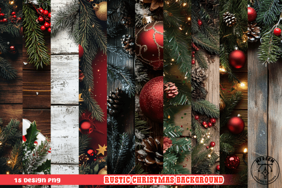 Rustic Christmas Background Clipart PNG for Illustrations
